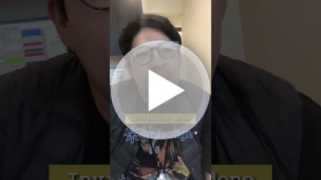 Dental patient talking about Invisalign
